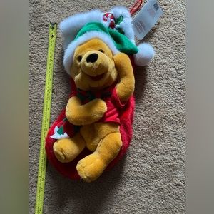 Disney Winnie the Pooh bear 🐻 Christmas stocking plush